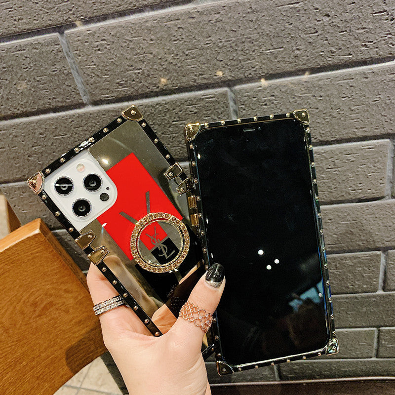 Rhinestone Square Galaxy Case For Samsung