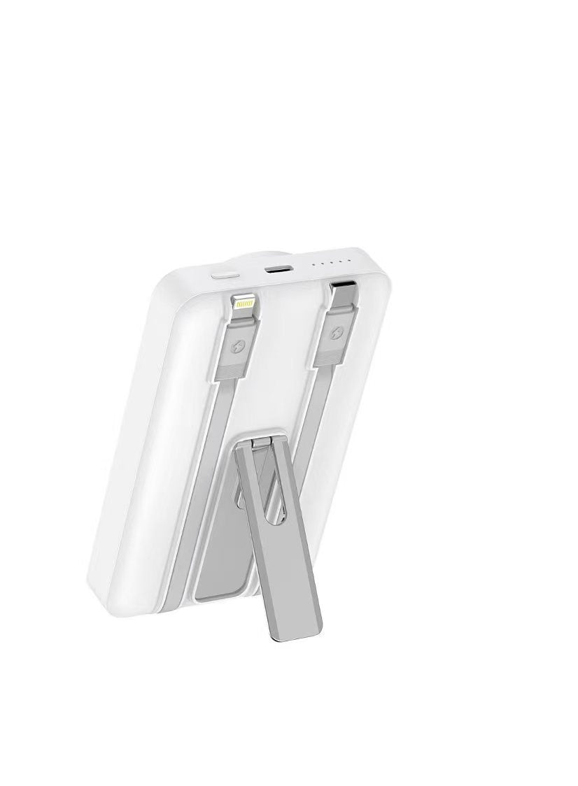 Compact Wireless Charging Power Bank – Fast & Portable for Phones, AirPods & Watches