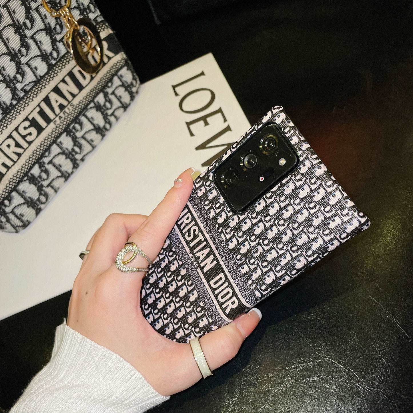 Black Printed Galaxy Case For Samsung