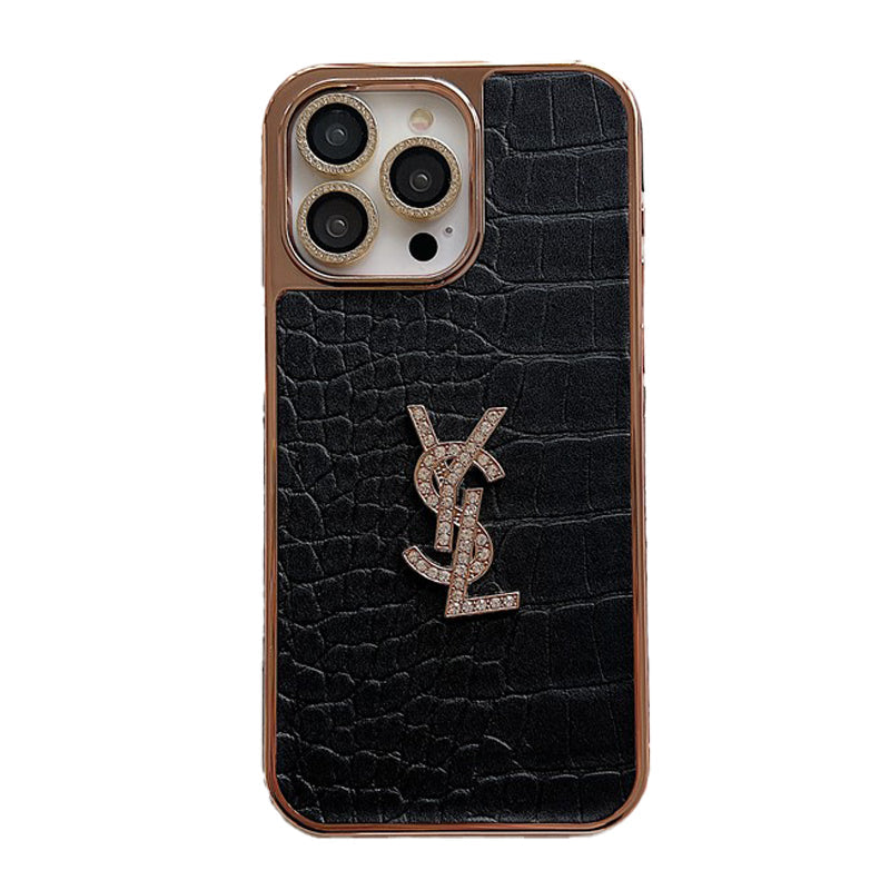 Saint Color Leather Rose Gold iPhone Case - Bestocase