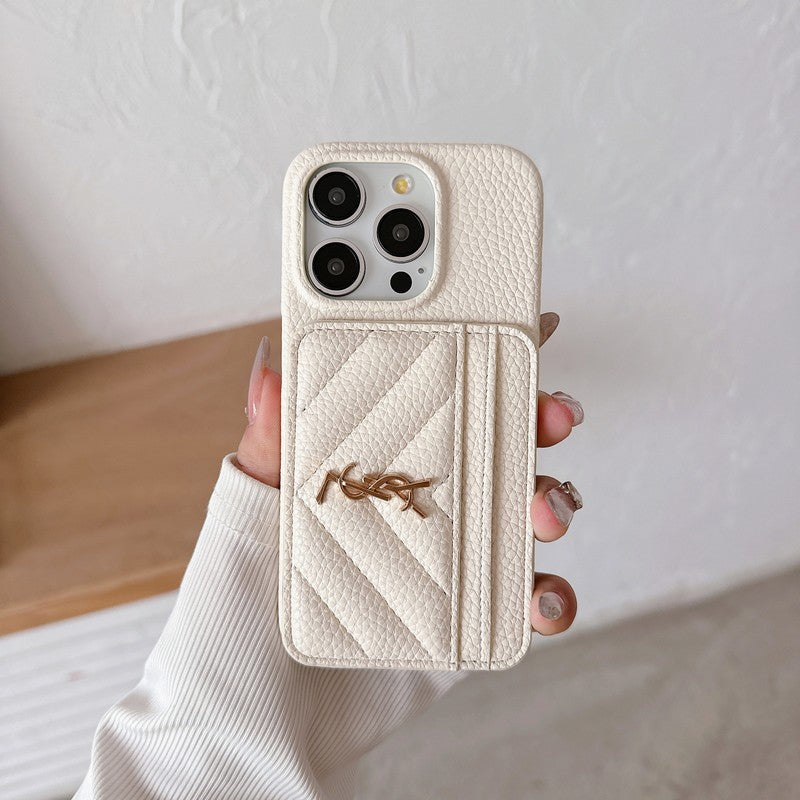 Saint Card Bag Color Leather iPhone Case - Bestocase