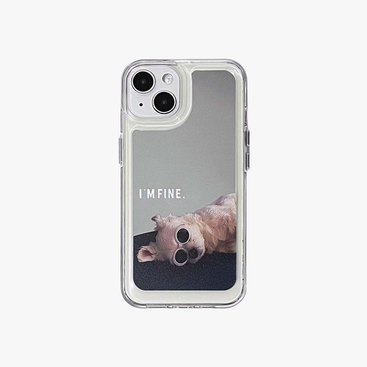 Mirror iPhone Case | Couple Dogs I Am Fine (Buy 2 and get 50% off one) - Bestocase