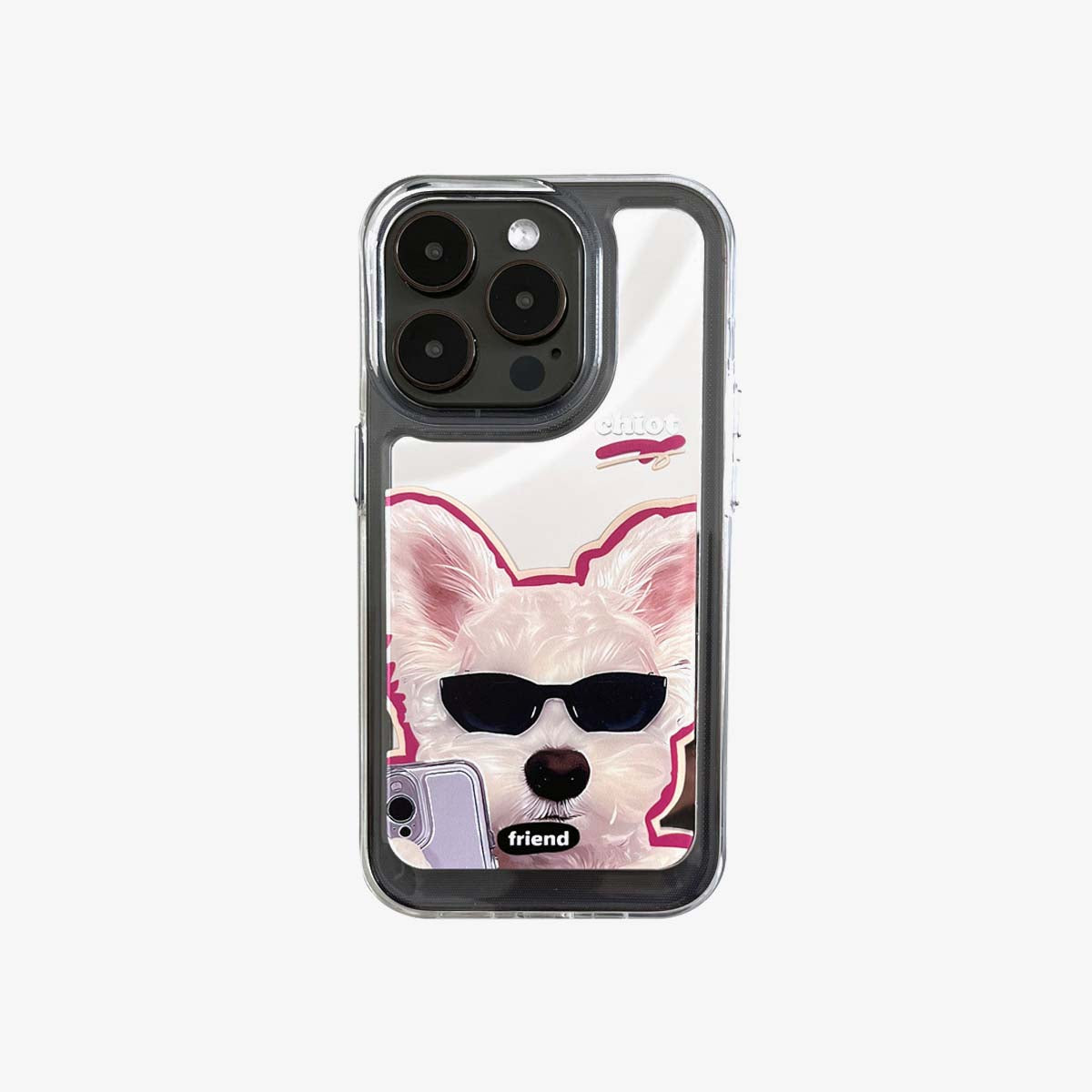 Mirror iPhone Case | Couple Dogs Self-Timer (Buy 2 and get 50% off one) - Bestocase