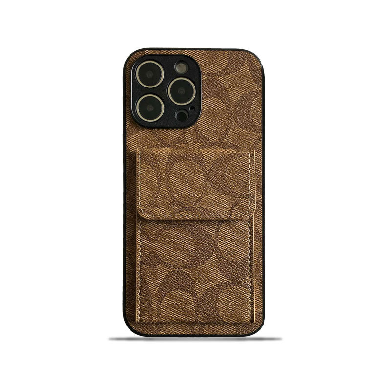 Coach iPhone Case With  Wallet Light Brown-HP240513 - Bestocase