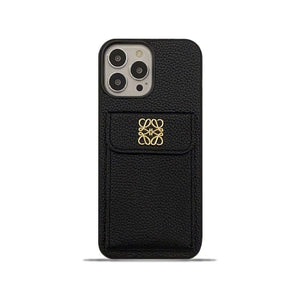 LOEWE iPhone Case With Card Holder Black-QBK240603 - Bestocase