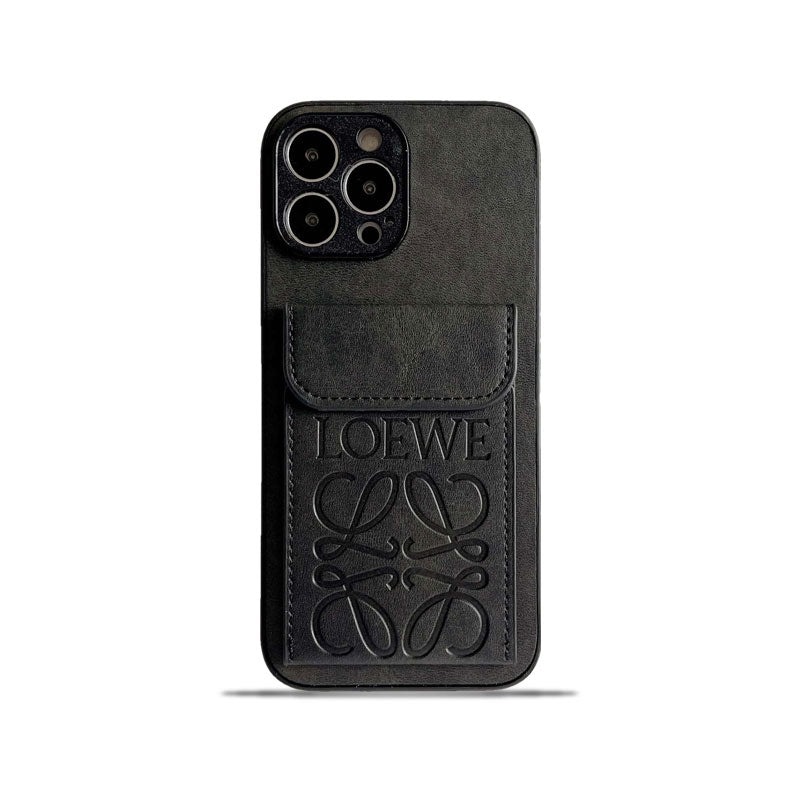 LOEWE iPhone Case With Card Holder Black-LZP241448 mysite