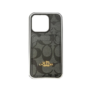 Coach iPhone Case With Card Holder Coffee -KB241416 - Bestocase