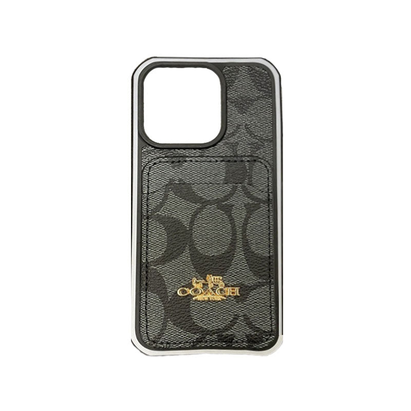 Coach iPhone Case With Card Holder Coffee -KB241416 - Bestocase