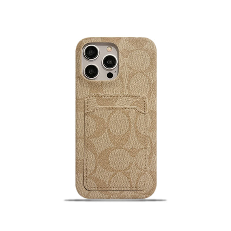 Classic Coach  iPhone Case With Card Holder White -JQB240330 - Bestocase