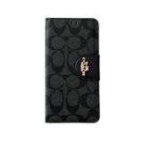 Coach iPhone Case  Leather Flip Case with Card Holder Brown-PTK241622 mysite