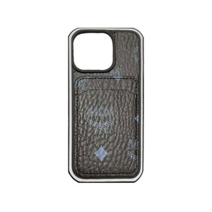 MCM iPhone Case With Card Holder  Yellow-MCK240603 - Bestocase