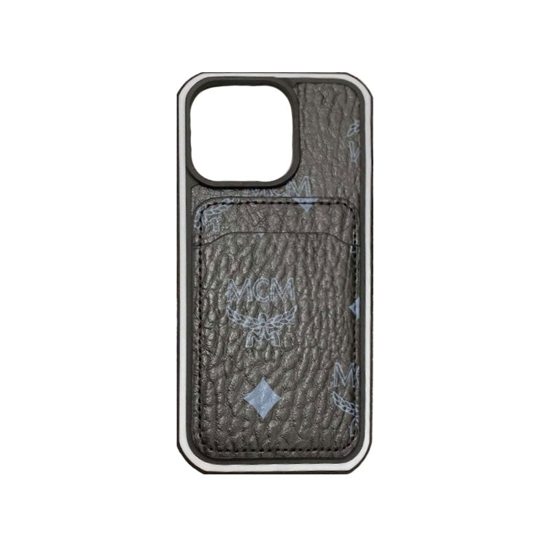 MCM iPhone Case With Card Holder  Yellow-MCK240603 - Bestocase