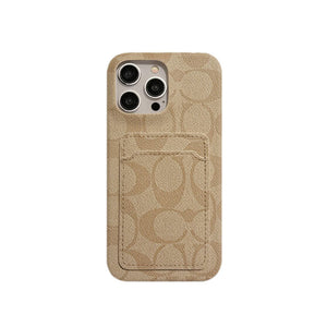 Classic Coach  iPhone Case With Card Holder White -JQB240330 - Bestocase
