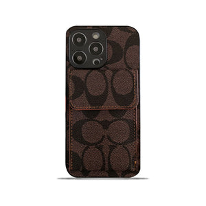 Coach iPhone Case With  Wallet Dark Brown-HP240513 mysite