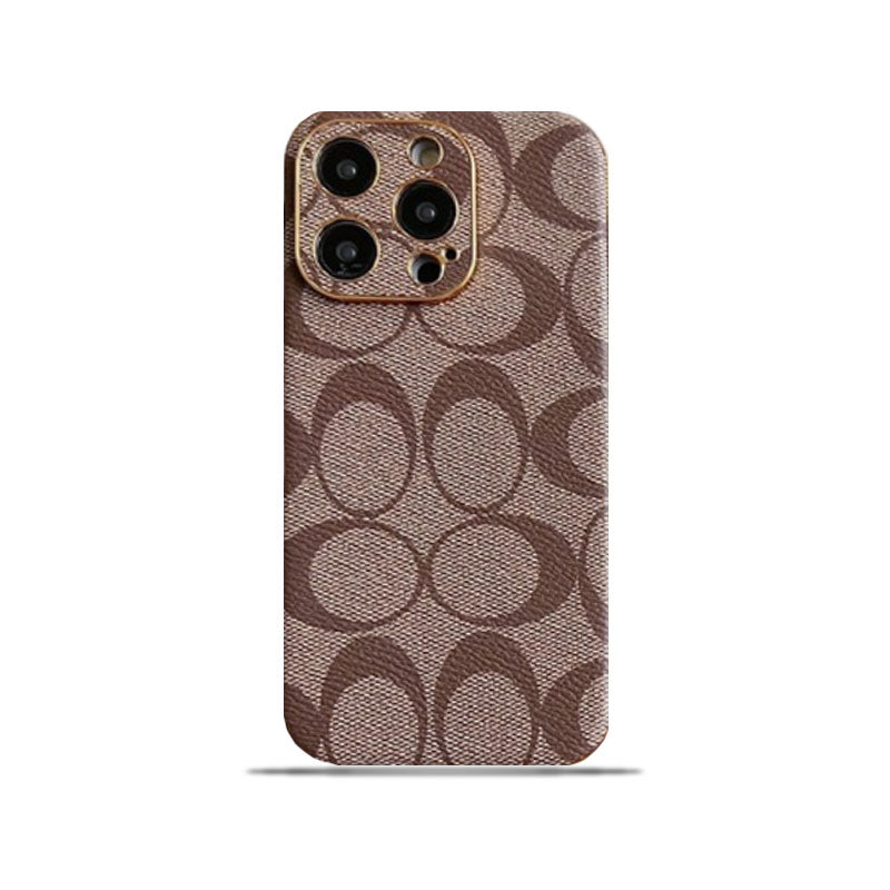 Coach iPhone Case Leather Light Brow -QBK240513 - Bestocase