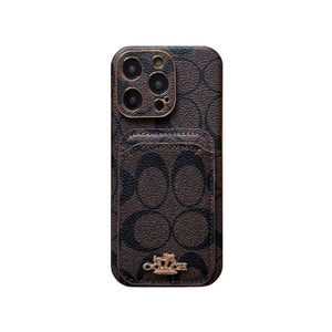 Coach iPhone Case With Card Holder Brown  -KB241651 - Bestocase
