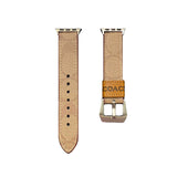Leather Coach Apple Watch Band Light Brown-YHK244221710 - Bestocase