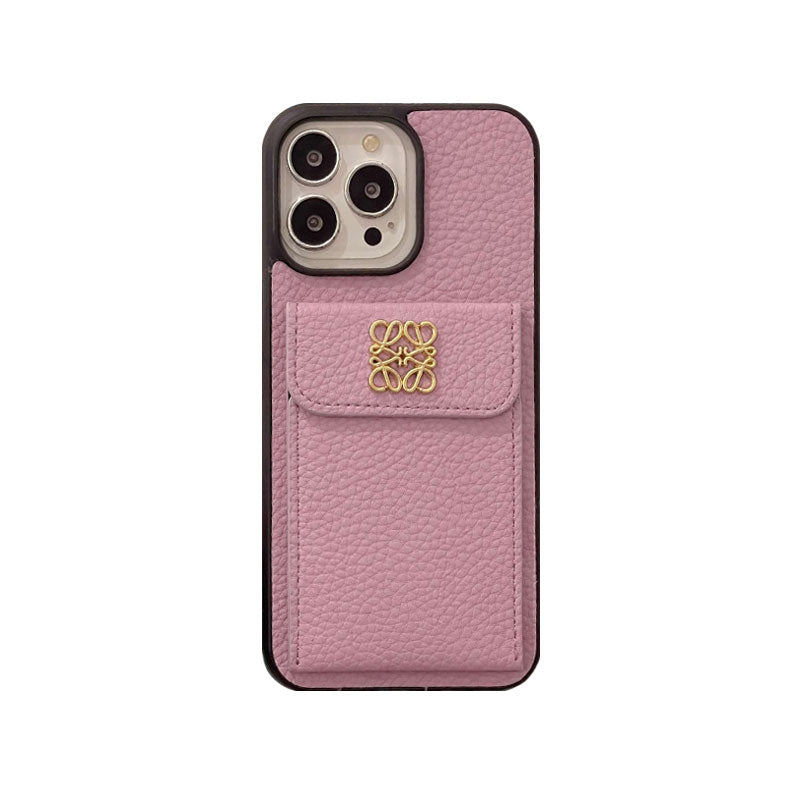 LOEWE iPhone Case With Card Holder Black-QBK240603 - Bestocase