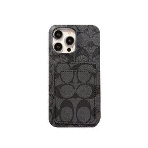 Classic Coach  iPhone Case With Card Holder White -JQB240330 - Bestocase