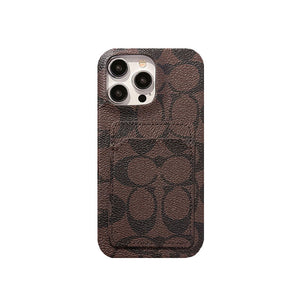Classic Coach  iPhone Case With Card Holder White -JQB240330 - Bestocase