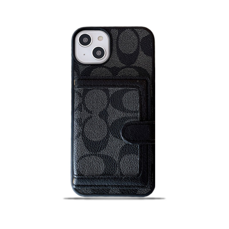 Coach iPhone Case With Wallet And Crossbody Strap Black -XK240402 - Bestocase