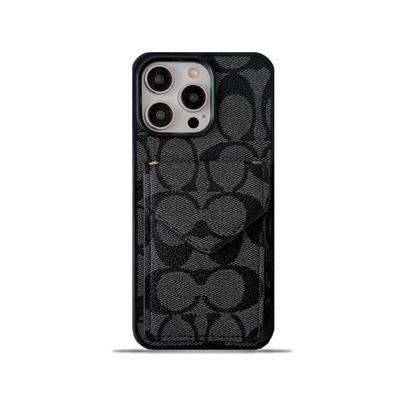 Coach iPhone Case With Card Holder And Strap Light Black -SJ240513 mysite