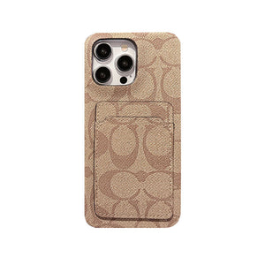 Classic Coach  iPhone Case With Card Holder White -JQB240330 - Bestocase