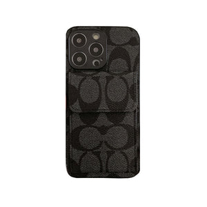 Coach iPhone Case With  Wallet Dark Brown-HP240513 mysite