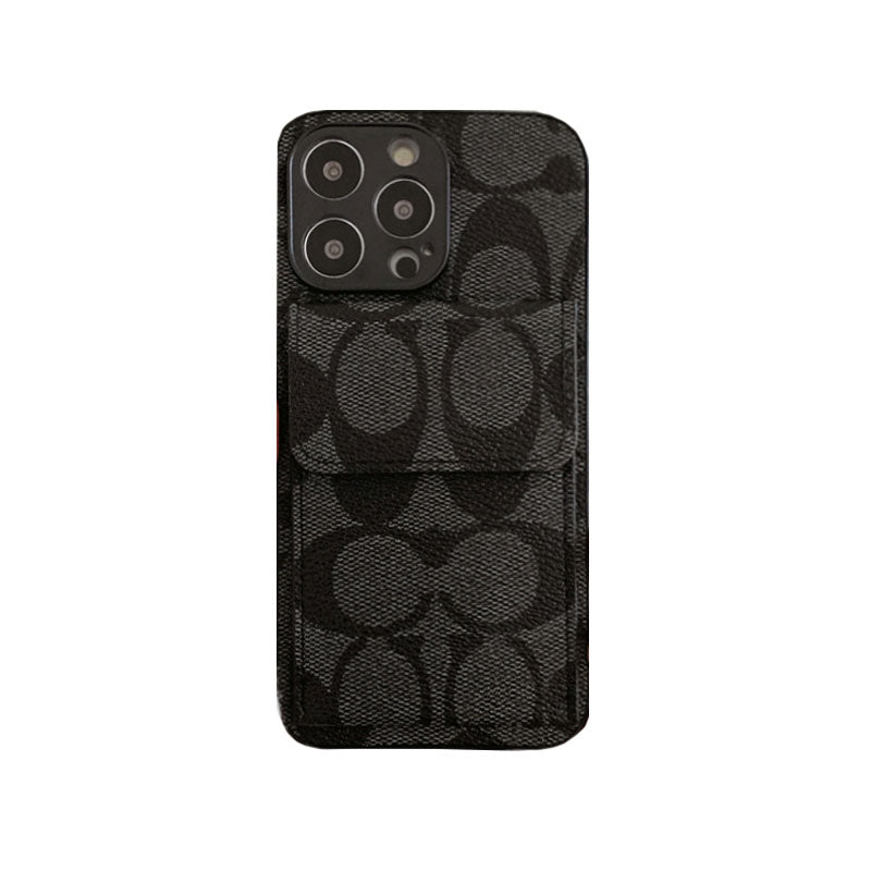 Coach iPhone Case With  Wallet Dark Brown-HP240513 mysite