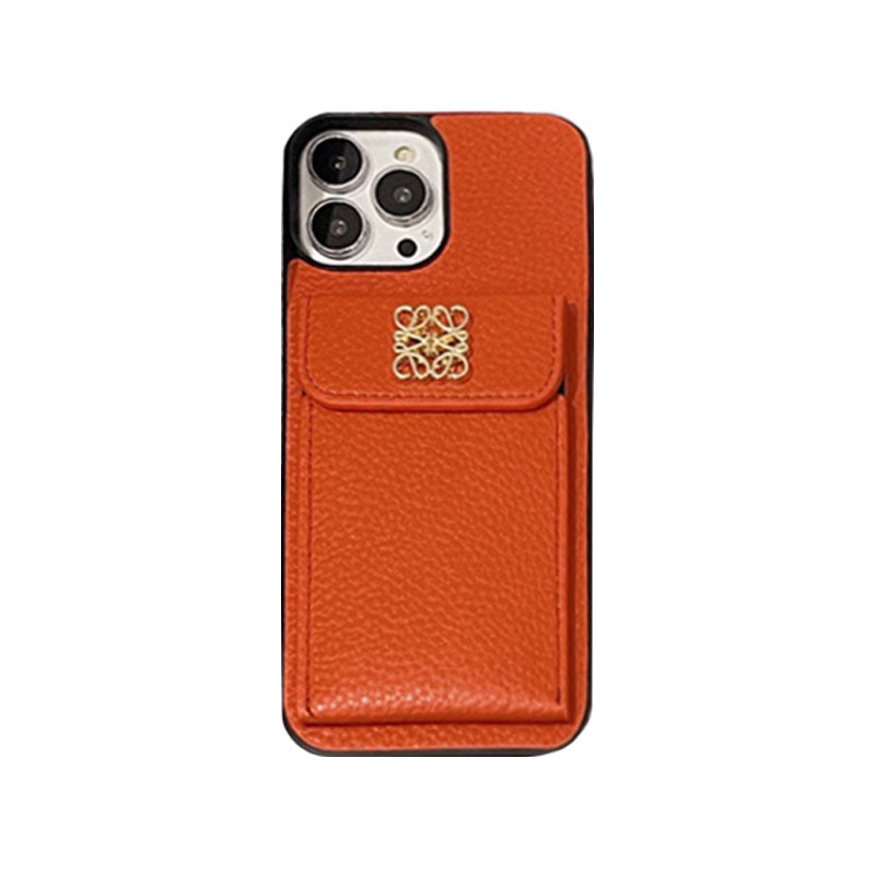 LOEWE iPhone Case With Card Holder Black-QBK240603 - Bestocase