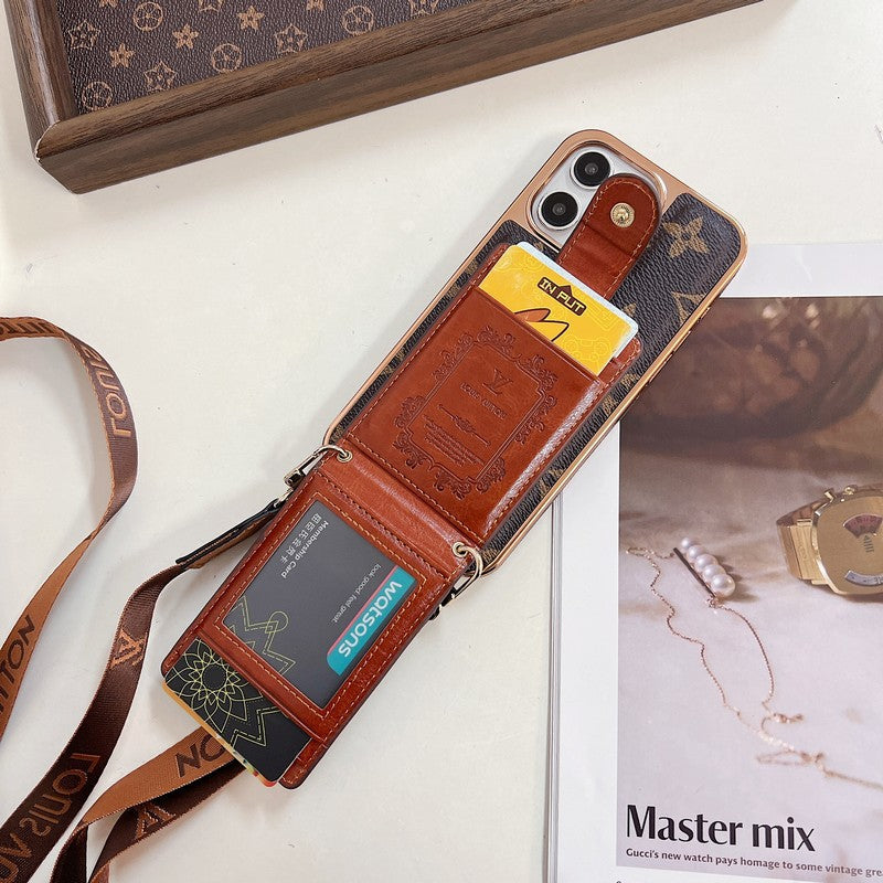 Lou Gold Cover Crossbody iPhone Case - Bestocase