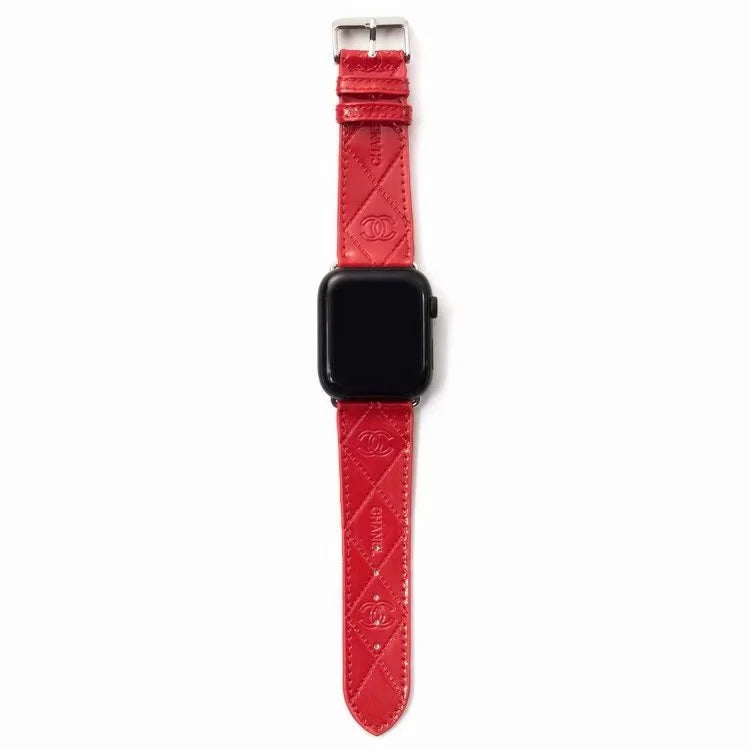 GLOSSY LEATHER APPLE WATCH BAND - Bestocase