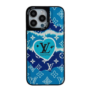 Lou Blue Leather iPhone Case - Bestocase