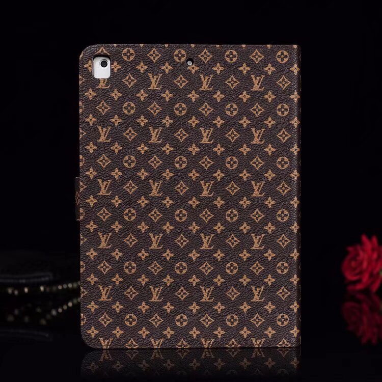 Elegant Monogram Canvas Flip Cover Apple iPad Protective Leather Case - Bestocase