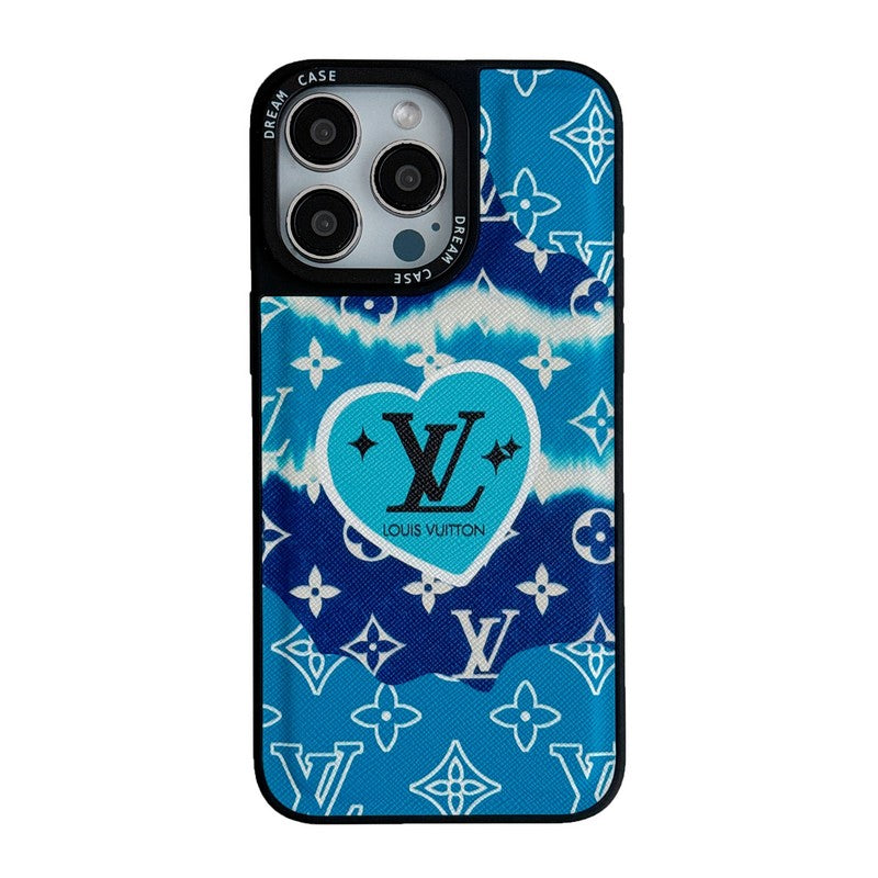 Lou Blue Leather iPhone Case - Bestocase