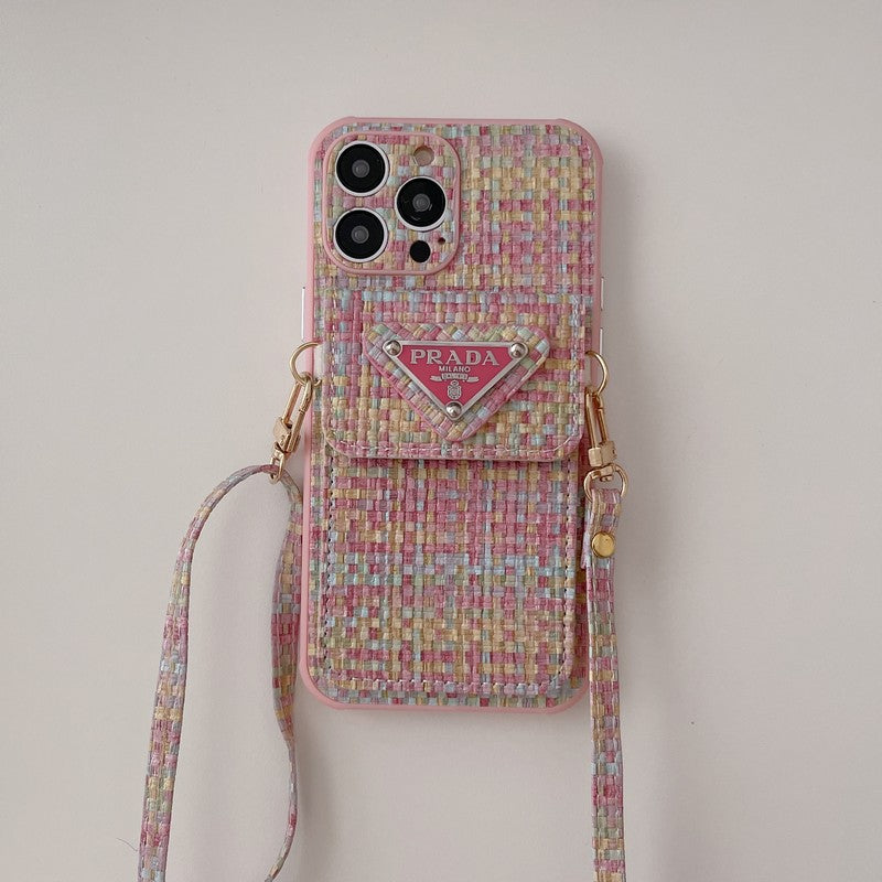 Pra Weave Card Bag Crossbody iPhone Case - Bestocase