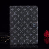 Luxury Canvas Monogram Leather Fresh Summer Theme Pattern Apple iPad case Black - Bestocase