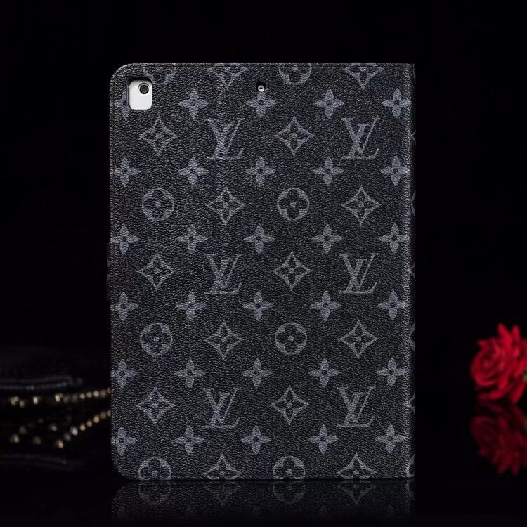 Elegant Monogram Canvas Flip Cover Apple iPad Protective Leather Case - Bestocase