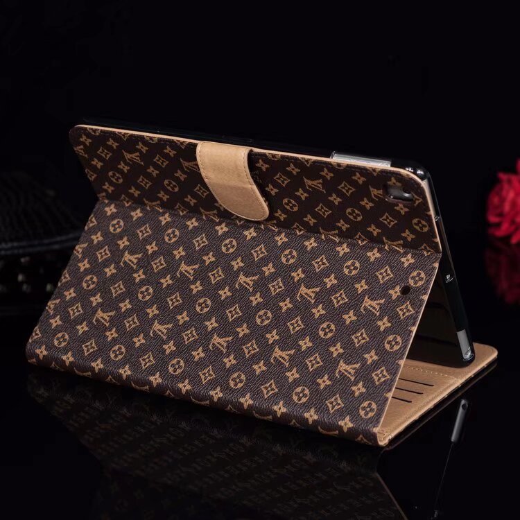 Elegant Monogram Canvas Flip Cover Apple iPad Protective Leather Case - Bestocase