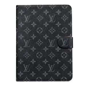Elegant Monogram Canvas Flip Cover Apple iPad Protective Leather Case - Bestocase