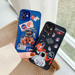 Blue Astronaut Bear iPhone Case - Bestocase