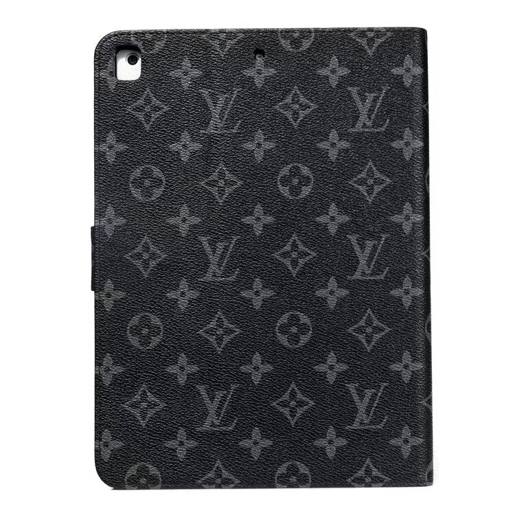 Elegant Monogram Canvas Flip Cover Apple iPad Protective Leather Case - Bestocase