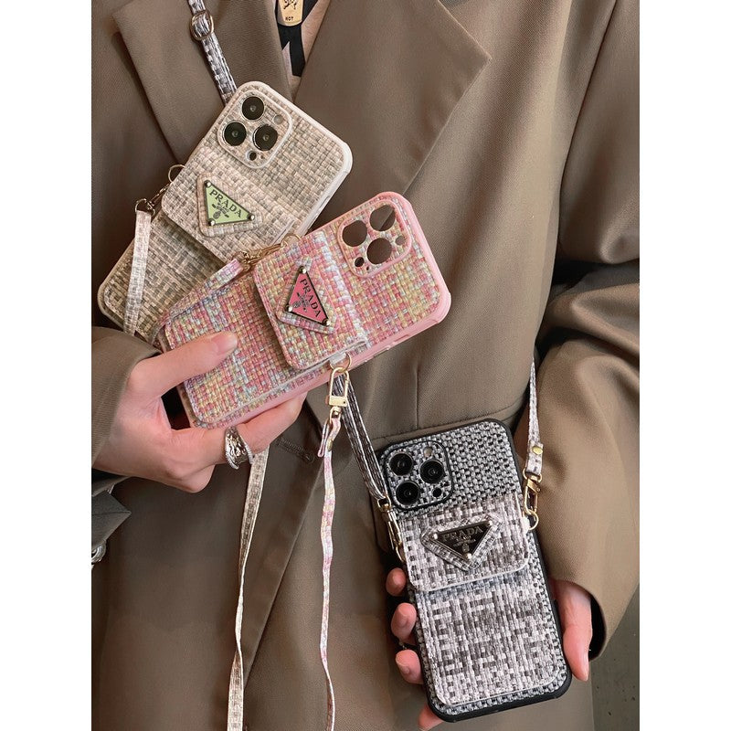 Pra Weave Card Bag Crossbody iPhone Case - Bestocase