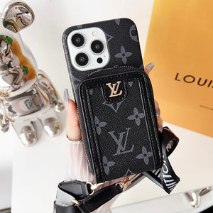 Lou GG Card Holder Chain iPhone Case - Bestocase