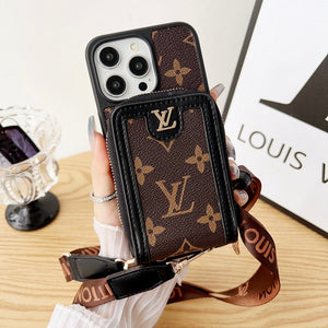 Lou GG Card Holder Chain iPhone Case - Bestocase