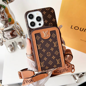 Lou GG Card Holder Chain iPhone Case - Bestocase