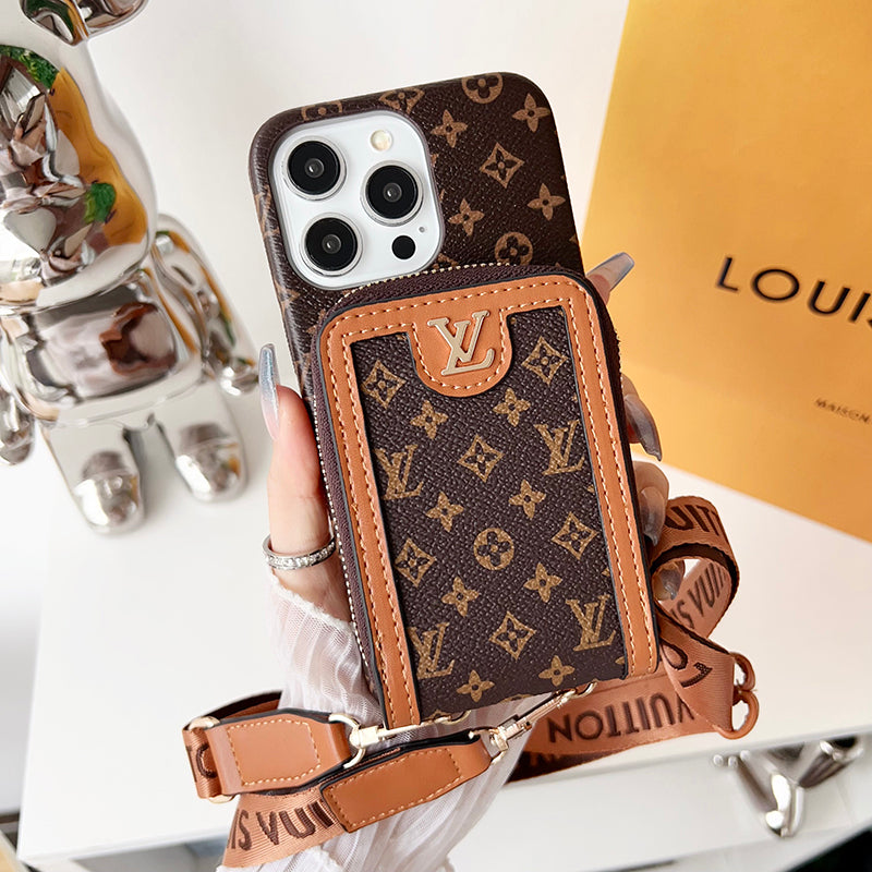 Lou GG Card Holder Chain iPhone Case - Bestocase