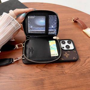 Lou GG Card Holder Chain iPhone Case - Bestocase