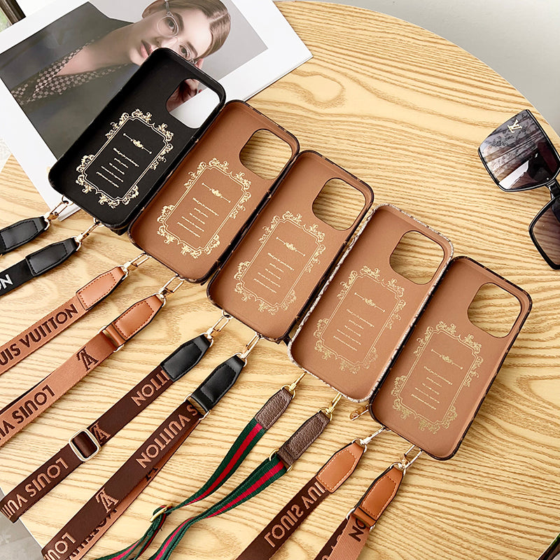 Lou GG Card Holder Chain iPhone Case - Bestocase