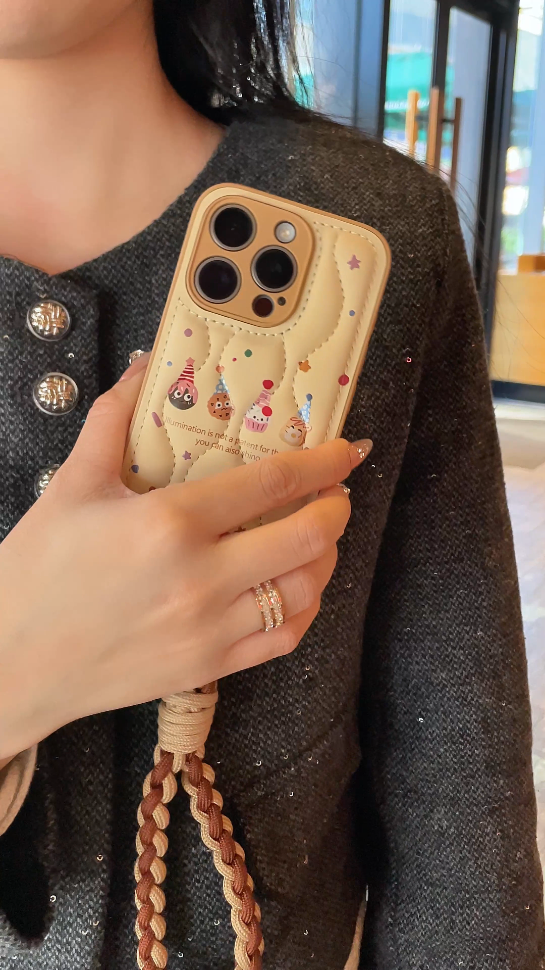 Feather-light Cozy: Chic Cookie-Inspired iPhone Case for Trendsetters - Bestocase